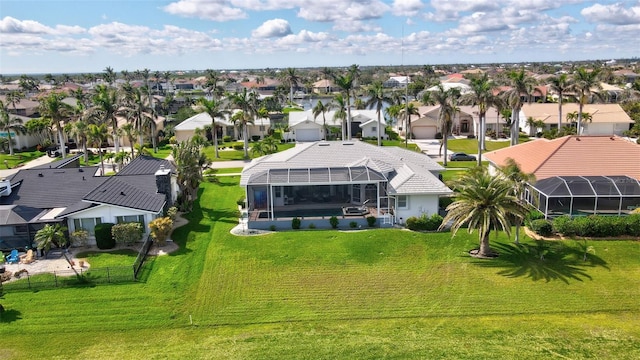 aerial view featuring a residential view