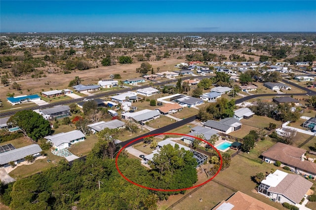 birds eye view of property featuring a residential view