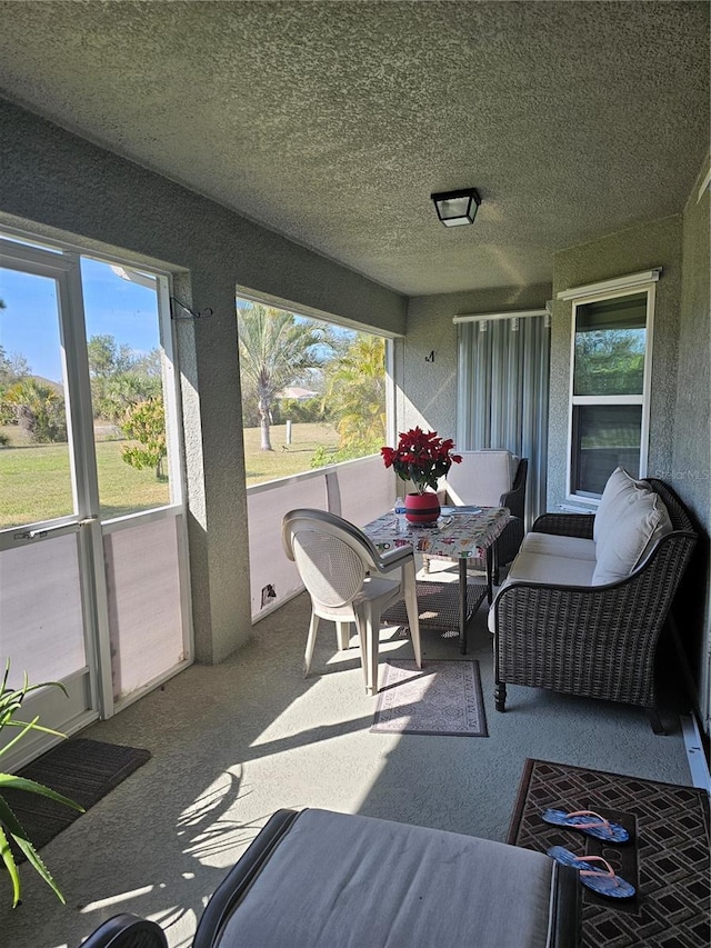 view of sunroom
