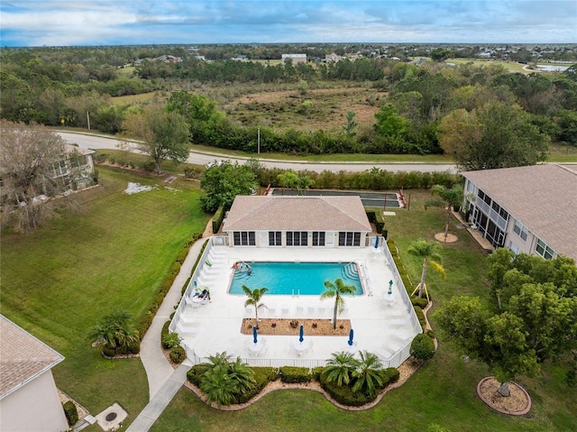 birds eye view of property