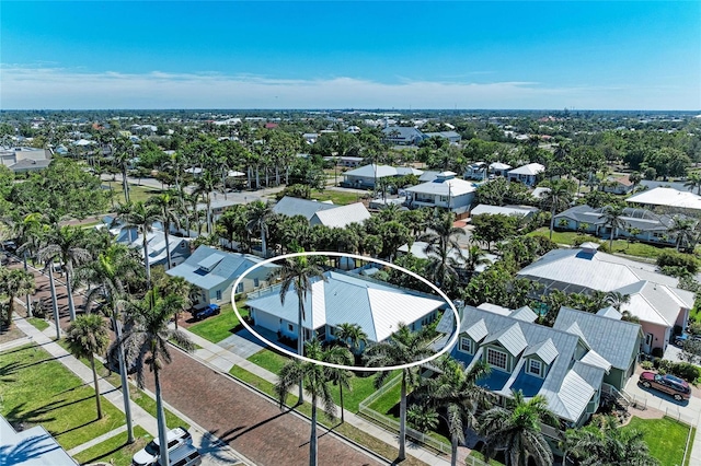 drone / aerial view with a residential view