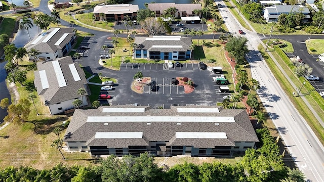 aerial view with a residential view