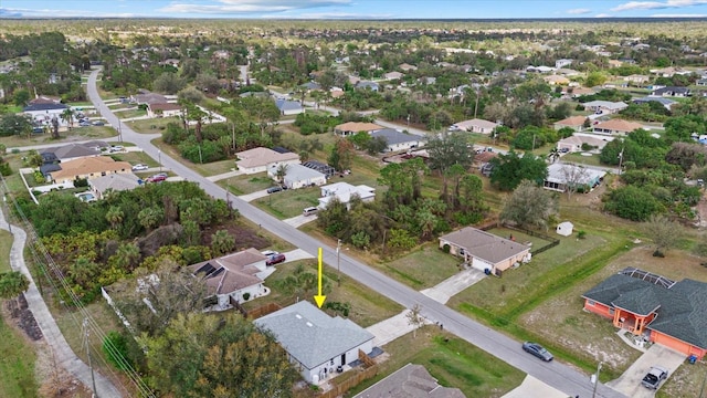 aerial view with a residential view