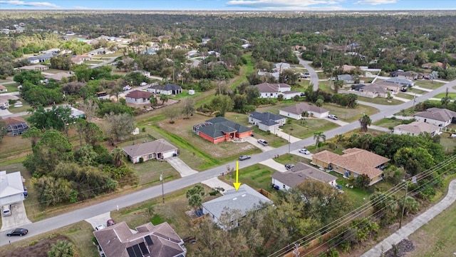 bird's eye view with a residential view