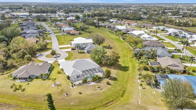 aerial view featuring a residential view