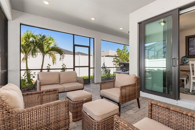 view of sunroom / solarium