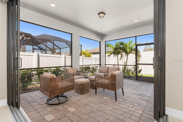 view of sunroom / solarium