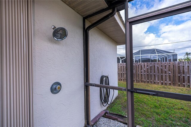 exterior details with stucco siding