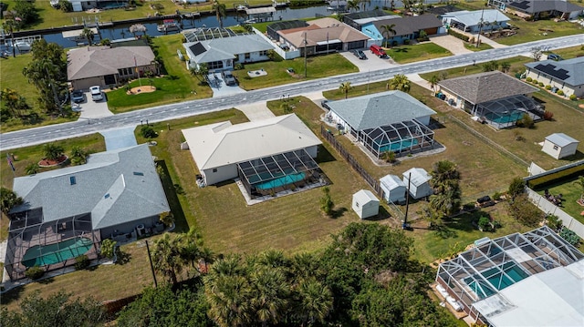 aerial view featuring a residential view