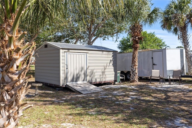 view of shed