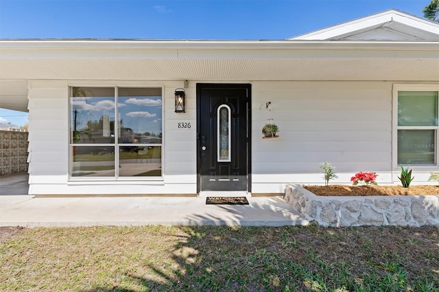 view of doorway to property