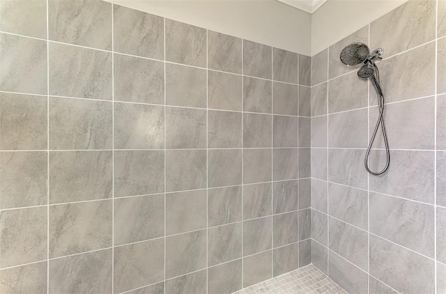 bathroom with tiled shower