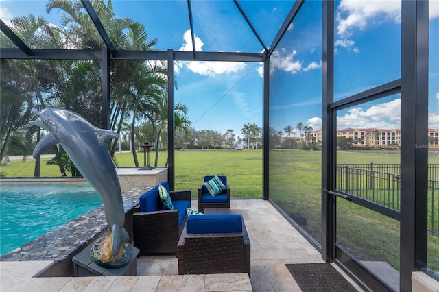 view of sunroom / solarium