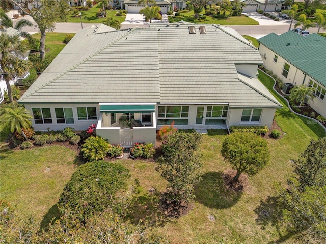 bird's eye view with a residential view