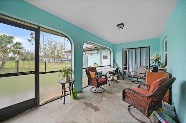 view of sunroom / solarium