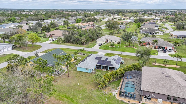 bird's eye view with a residential view