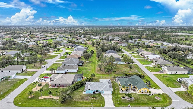 aerial view with a residential view