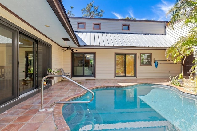 outdoor pool featuring a patio