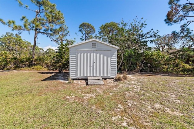 view of shed