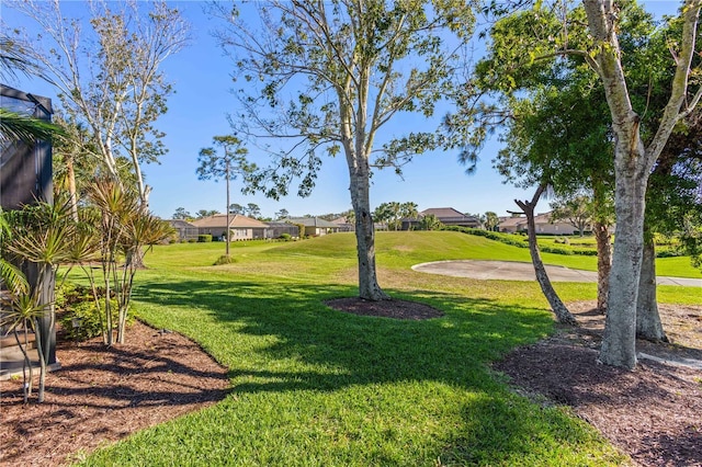 view of yard with a residential view