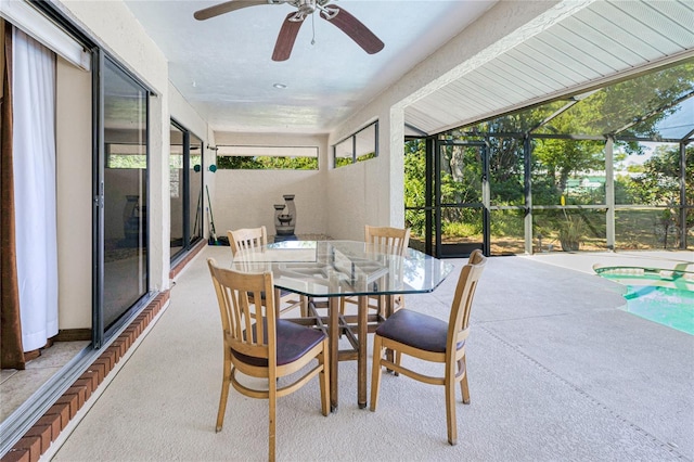 view of sunroom / solarium