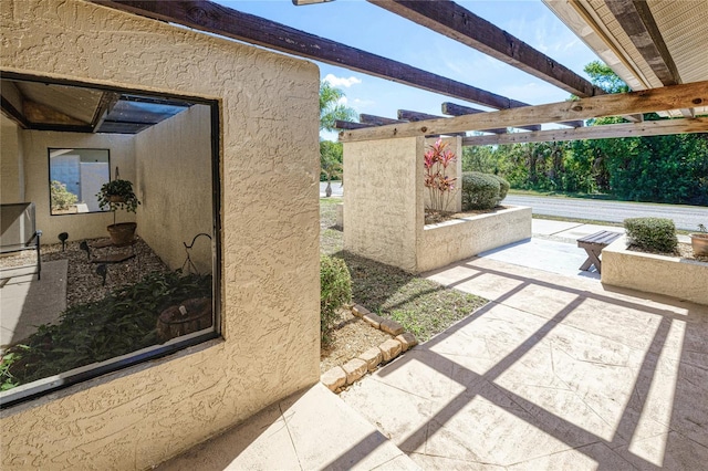 view of patio with a pergola