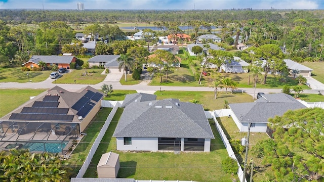 drone / aerial view featuring a residential view