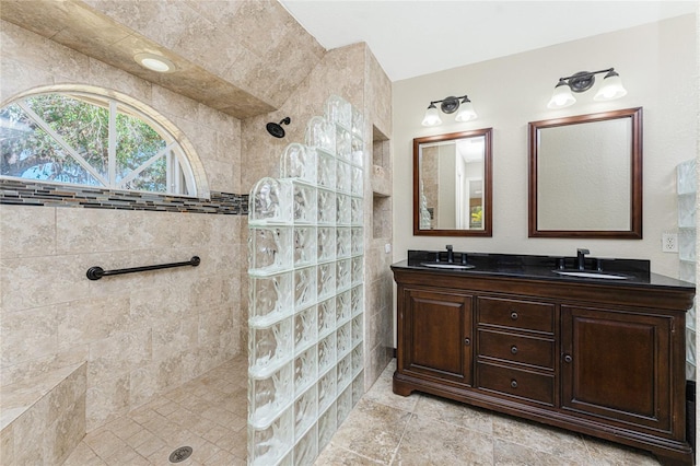 16571 Cape Horn Blvd, Punta Gorda, FL 33955 - bathroom with double vanity, walk in shower, and a sink
