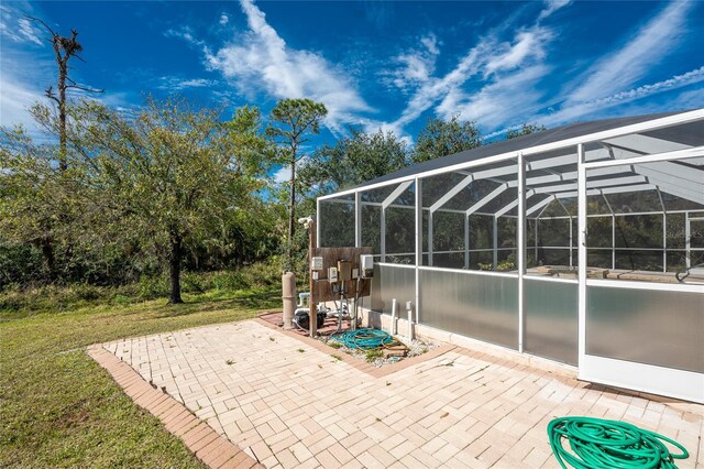 16571 Cape Horn Blvd, Punta Gorda, FL 33955 - view of patio with a lanai