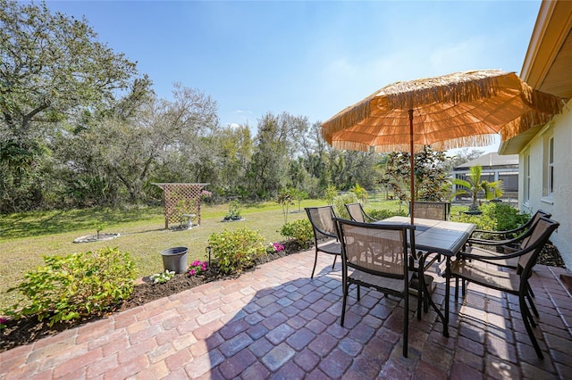 view of patio / terrace with outdoor dining area