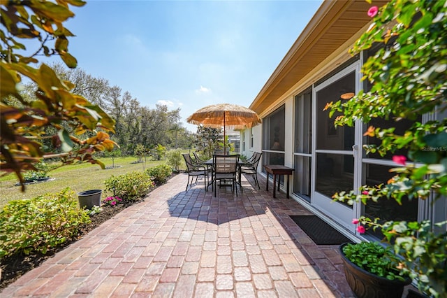 view of patio / terrace with outdoor dining area