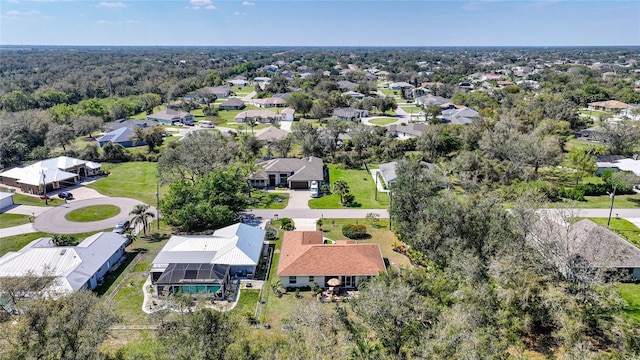 aerial view with a residential view