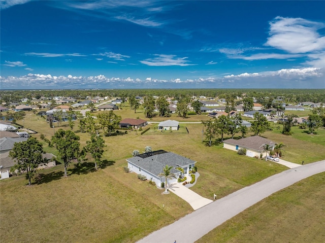 aerial view featuring a residential view