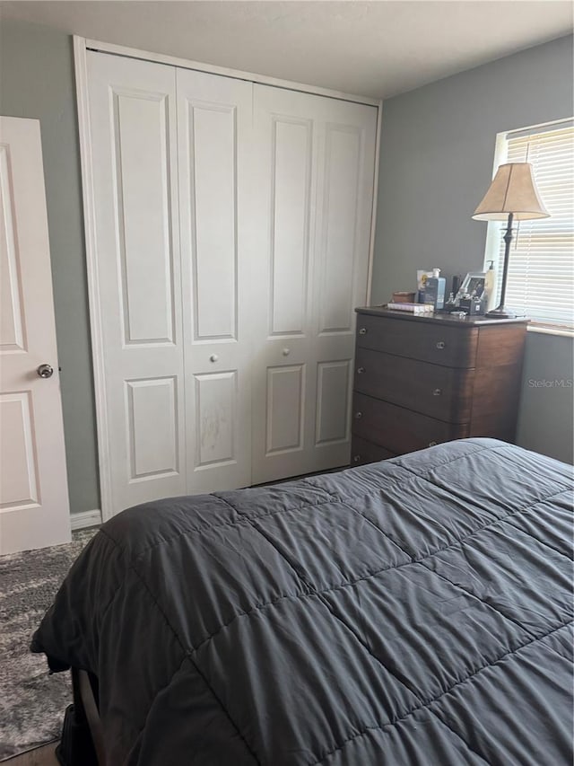 bedroom with a closet