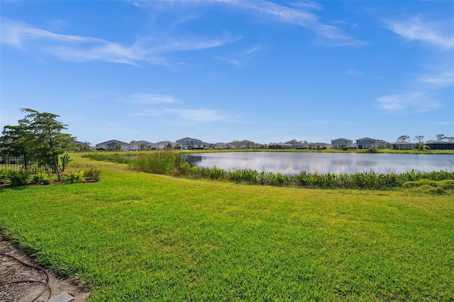 property view of water featuring a residential view