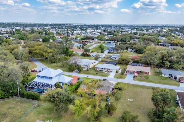 aerial view featuring a residential view