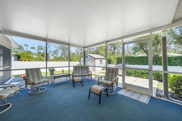 view of sunroom