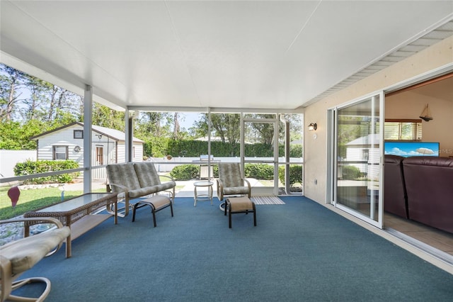 view of sunroom / solarium