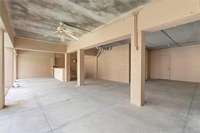 view of patio with ceiling fan