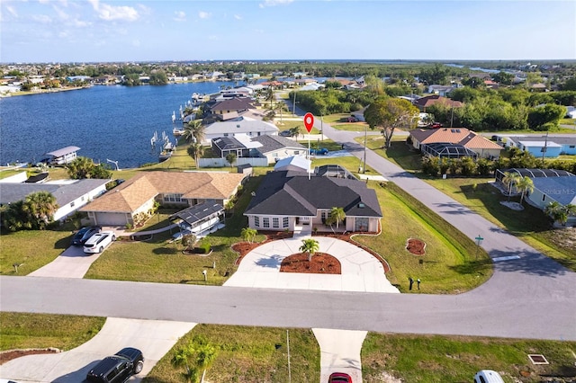 20339 Gentry Ave, Port Charlotte, FL 33952 - bird's eye view with a residential view and a water view