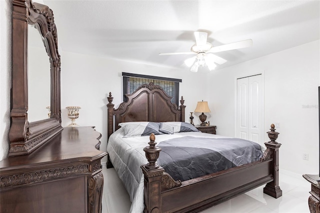 20339 Gentry Ave, Port Charlotte, FL 33952 - bedroom featuring a closet and a ceiling fan