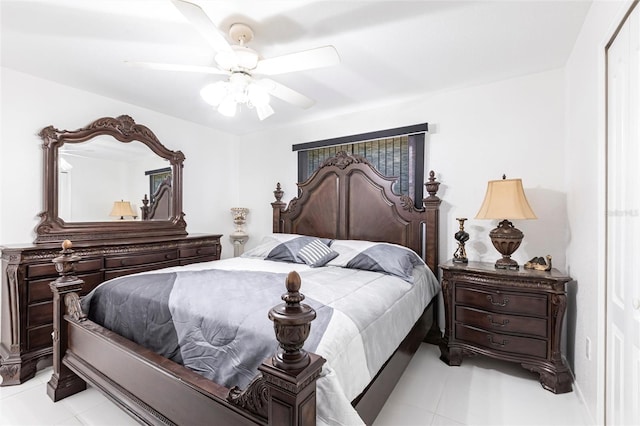 20339 Gentry Ave, Port Charlotte, FL 33952 - bedroom featuring light tile patterned flooring and ceiling fan