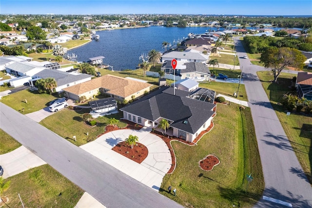 20339 Gentry Ave, Port Charlotte, FL 33952 - birds eye view of property featuring a water view and a residential view