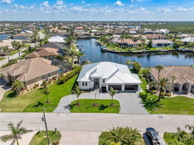 1631 Casey Key Dr, Punta Gorda, FL 33950 - aerial perspective of suburban area with a nearby body of water