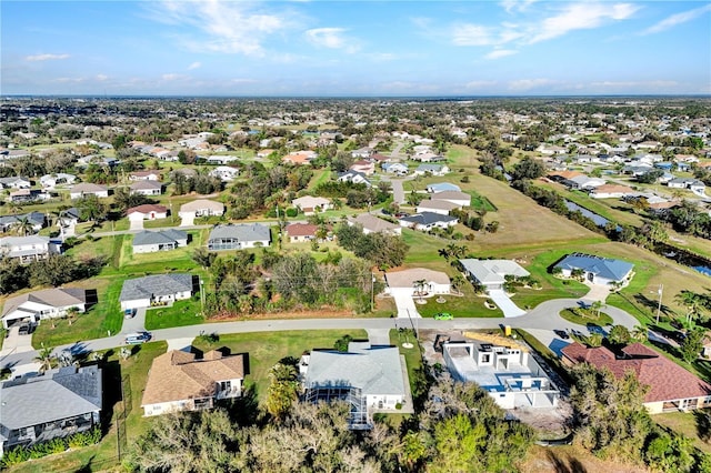 aerial view with a residential view