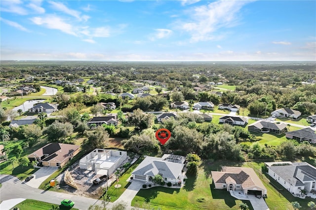 aerial view featuring a residential view