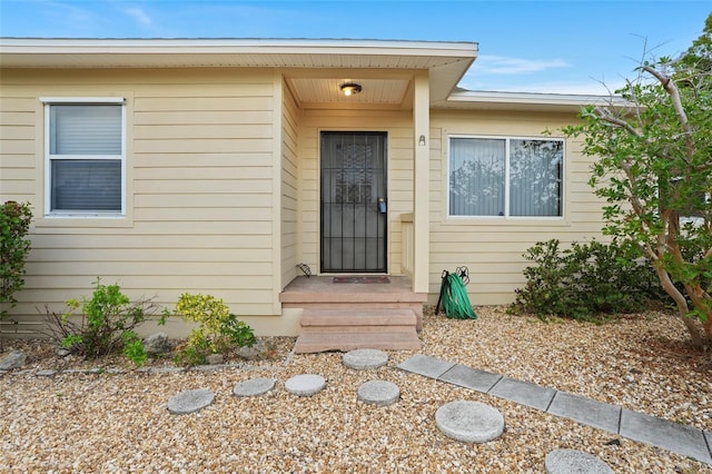 view of doorway to property