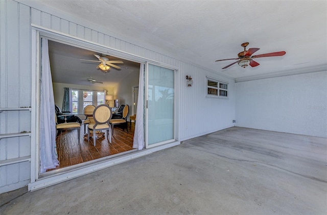 view of patio / terrace with a ceiling fan