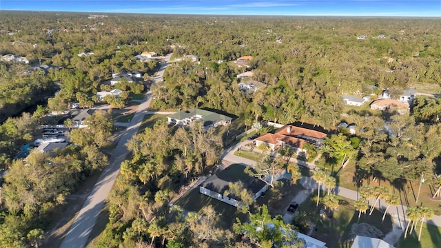 aerial view with a forest view