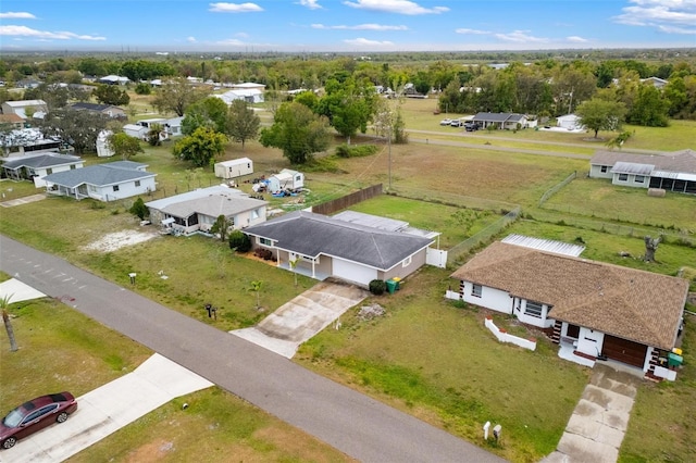 drone / aerial view with a residential view